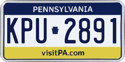 PA license plate KPU2891
