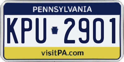 PA license plate KPU2901