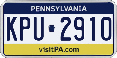 PA license plate KPU2910
