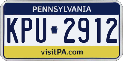 PA license plate KPU2912