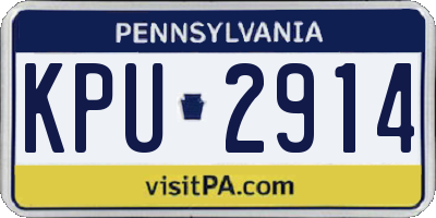 PA license plate KPU2914