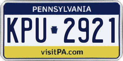PA license plate KPU2921