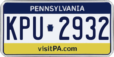 PA license plate KPU2932