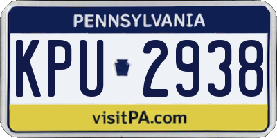 PA license plate KPU2938