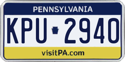 PA license plate KPU2940