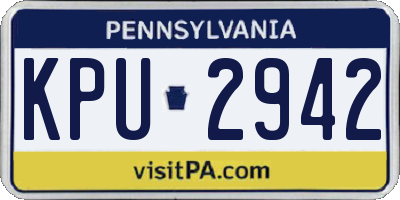 PA license plate KPU2942