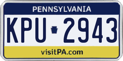 PA license plate KPU2943