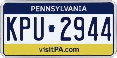 PA license plate KPU2944