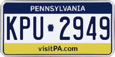 PA license plate KPU2949