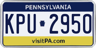 PA license plate KPU2950