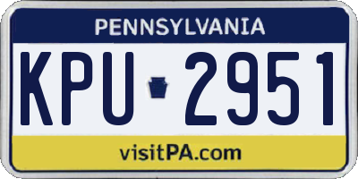 PA license plate KPU2951