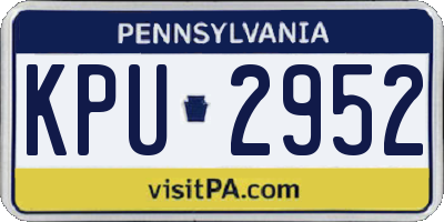 PA license plate KPU2952