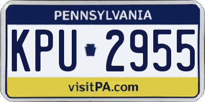 PA license plate KPU2955