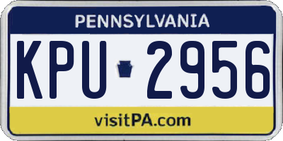 PA license plate KPU2956