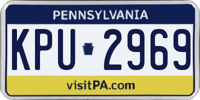 PA license plate KPU2969