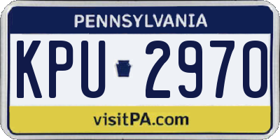 PA license plate KPU2970