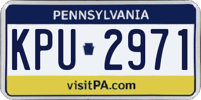 PA license plate KPU2971