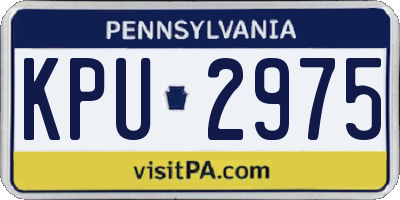 PA license plate KPU2975