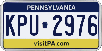 PA license plate KPU2976