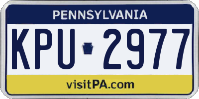 PA license plate KPU2977