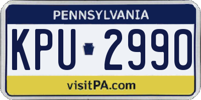 PA license plate KPU2990