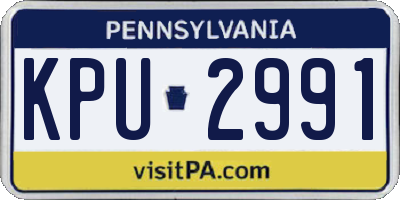 PA license plate KPU2991