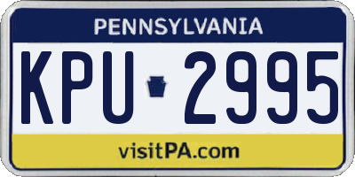 PA license plate KPU2995