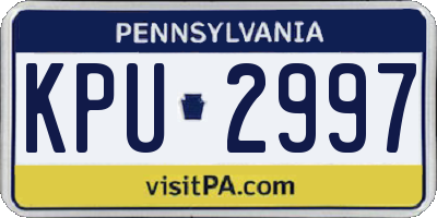PA license plate KPU2997
