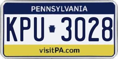 PA license plate KPU3028