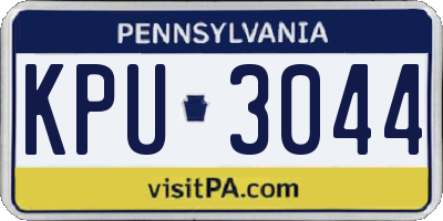PA license plate KPU3044