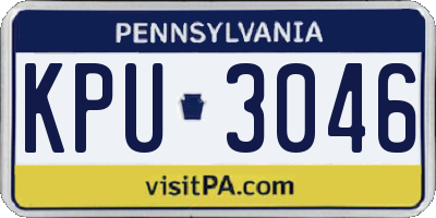 PA license plate KPU3046