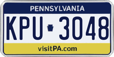 PA license plate KPU3048