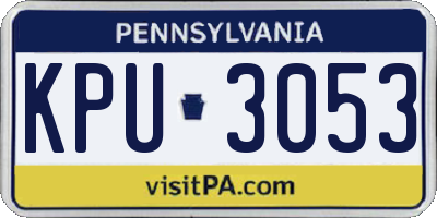 PA license plate KPU3053