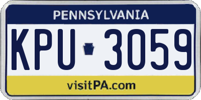 PA license plate KPU3059
