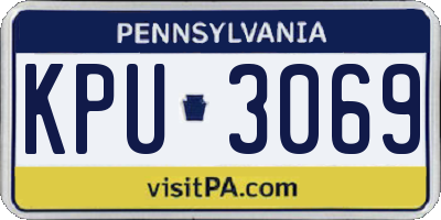 PA license plate KPU3069
