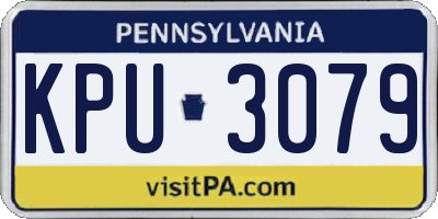 PA license plate KPU3079