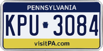 PA license plate KPU3084