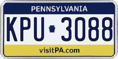 PA license plate KPU3088