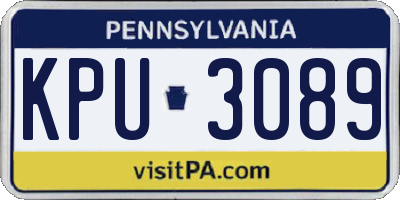 PA license plate KPU3089