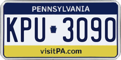 PA license plate KPU3090