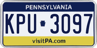 PA license plate KPU3097
