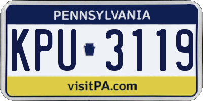 PA license plate KPU3119
