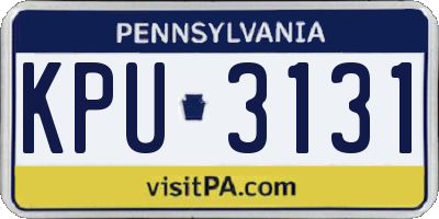 PA license plate KPU3131