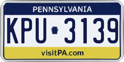 PA license plate KPU3139