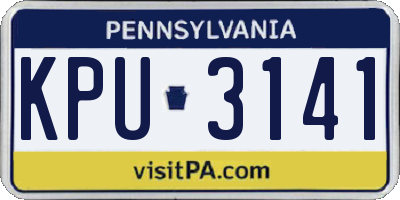 PA license plate KPU3141