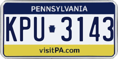 PA license plate KPU3143