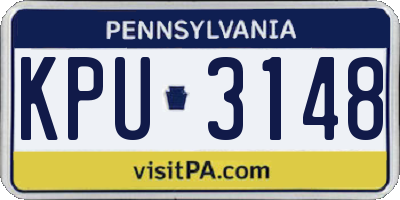 PA license plate KPU3148