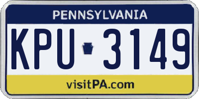 PA license plate KPU3149