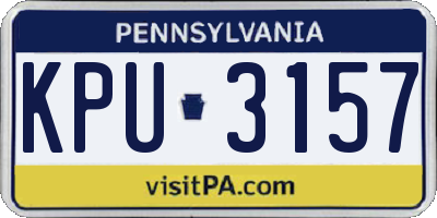 PA license plate KPU3157