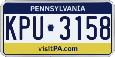 PA license plate KPU3158